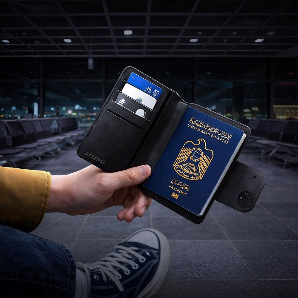 Acefast SmartTag Passport S6 para Series iOS, Negro
