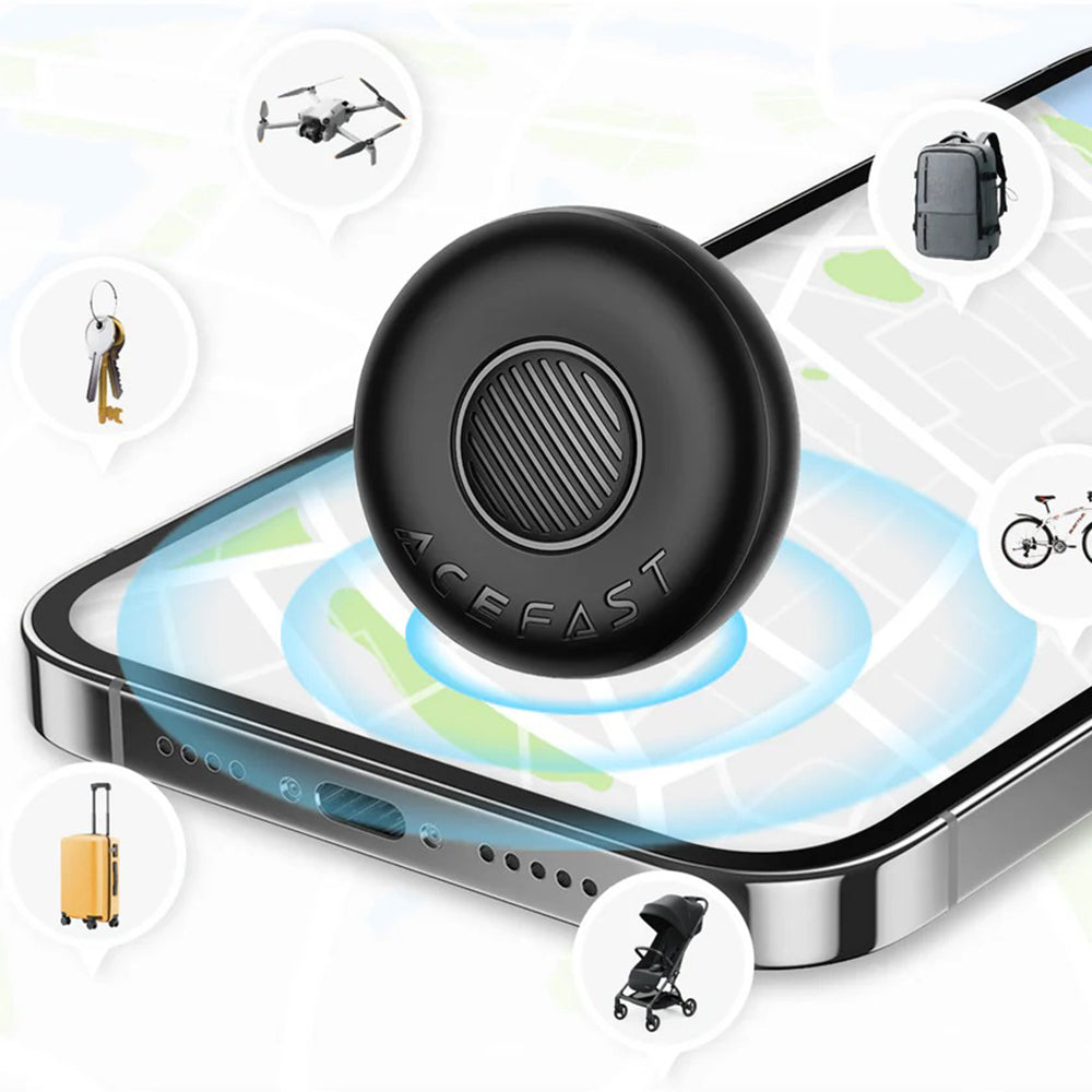 Acefast SmartTag S1 para Series iOS, Set de 4 piezas, Gris
