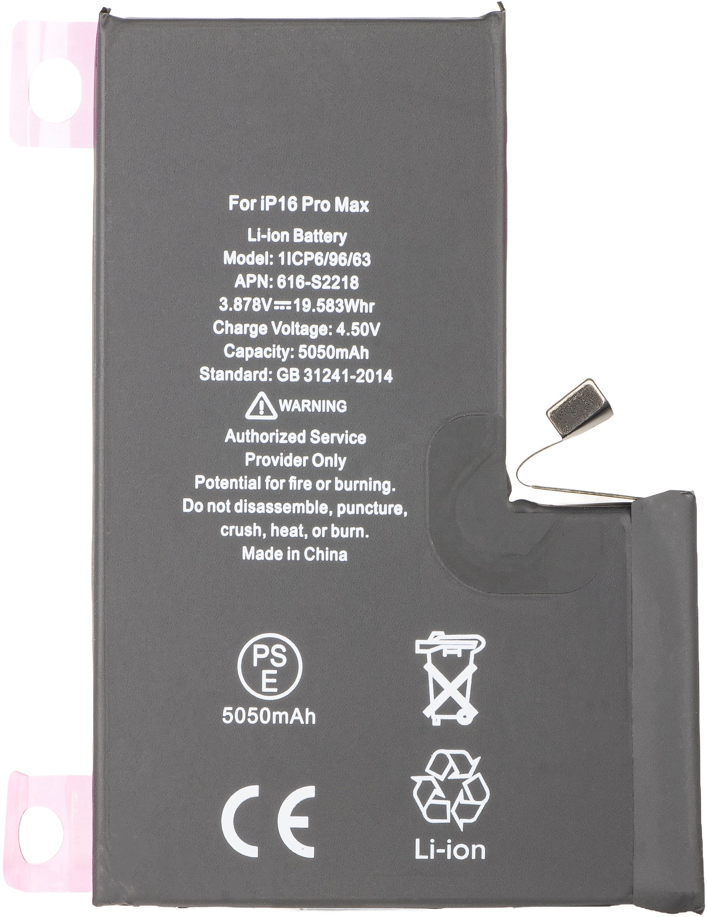 Batería Apple iPhone 16 Pro Max, Alta Capacidad