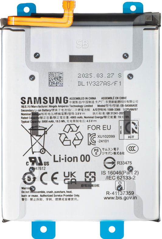 Batería Samsung Galaxy A56 A566 / A36 A366, EB-BA566ASE, Service Pack GH82-36831A
