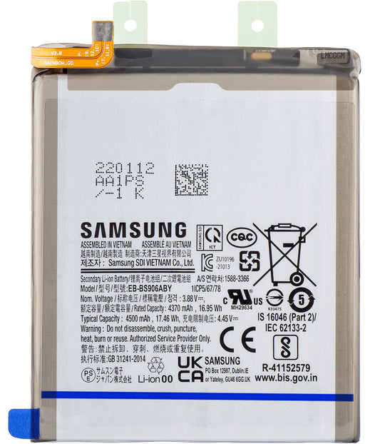 Batería Samsung Galaxy Galaxy S22+ 5G S906, EB-BS906ABY, Service Pack GH82-27502A