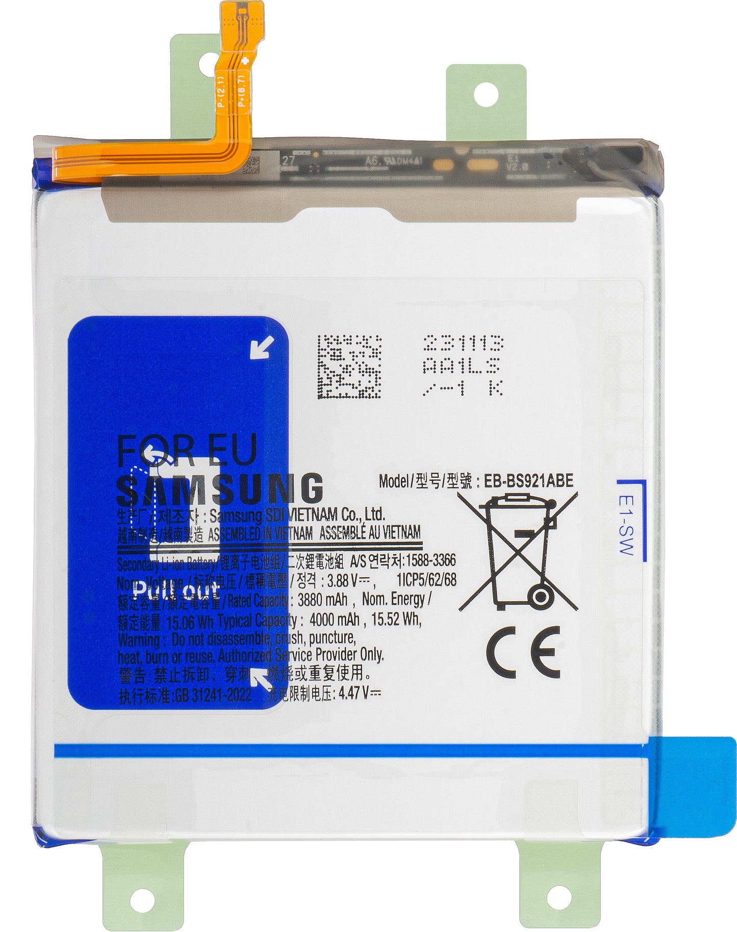 Batería Samsung Galaxy S24 S921, EB-BS921ABE, Service Pack GH82-33290A