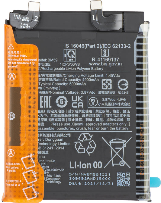 Batería Xiaomi 11T, BM59, Service Pack 460200008P1G