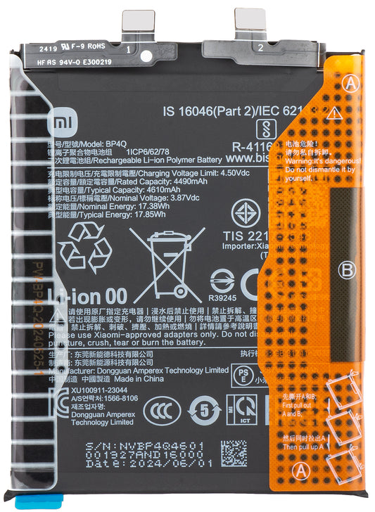 Xiaomi Batería 14, BP4Q, Service Pack 133010200010115B