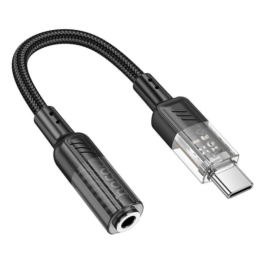 Adaptador de audio USB-C - 3,5 mm HOCO LS37, negro