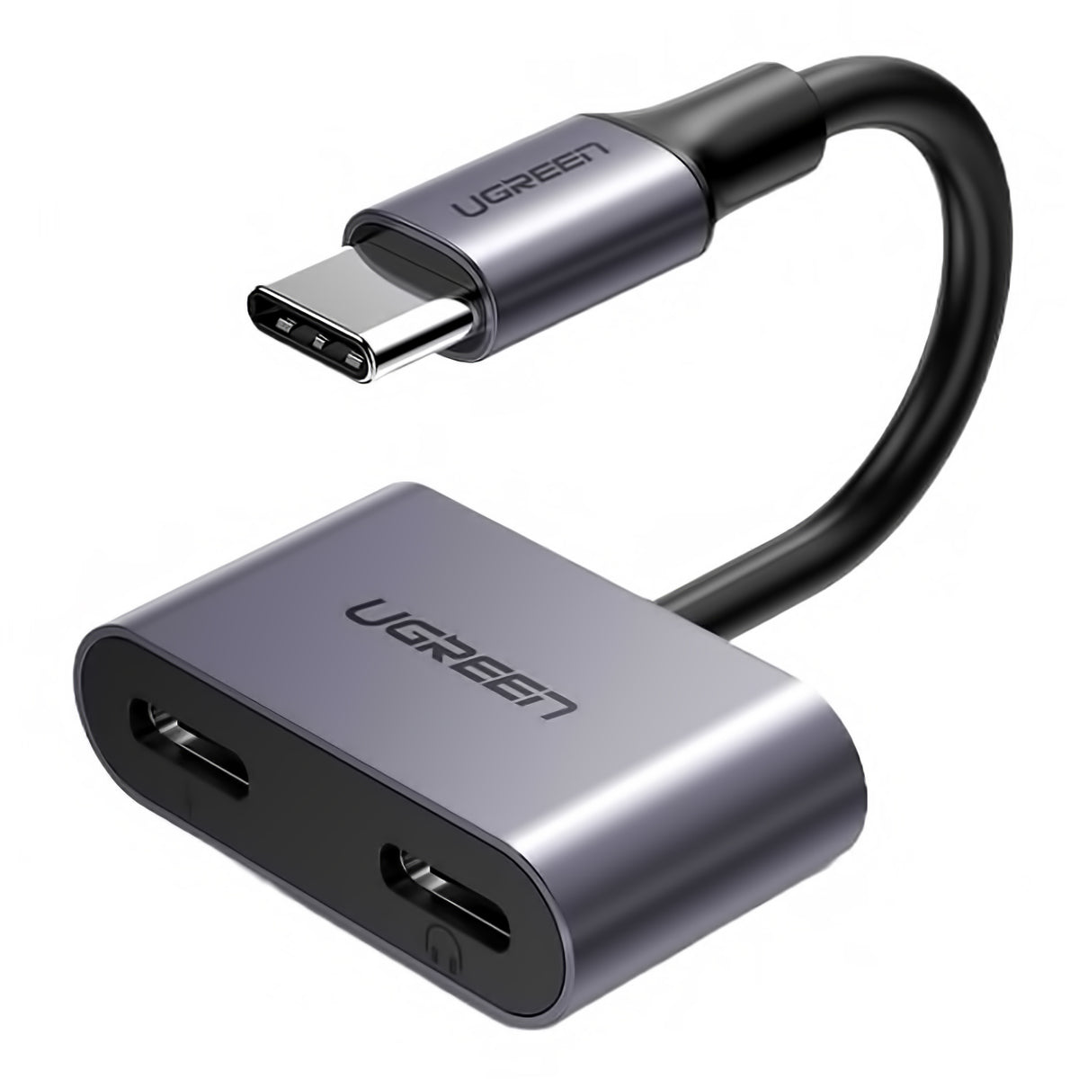 USB-C - Adaptador de audio USB-C / USB-C UGREEN CM232, Gris