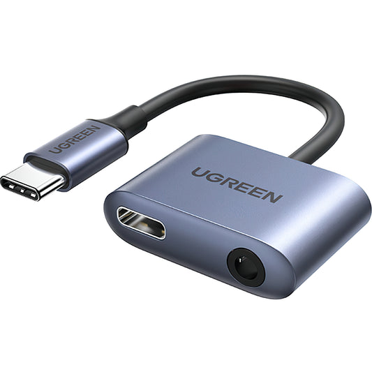 Adaptador de Audio USB-C - 3.5mm / USB-C UGREEN CM231, Gris