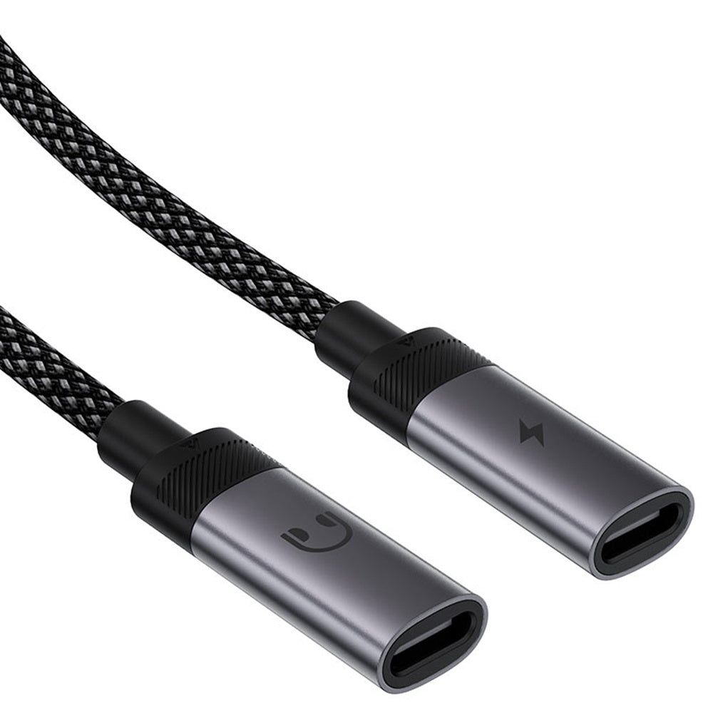 Adaptador de Audio USB-C - 2 x USB-C Acefast J14, Negro
