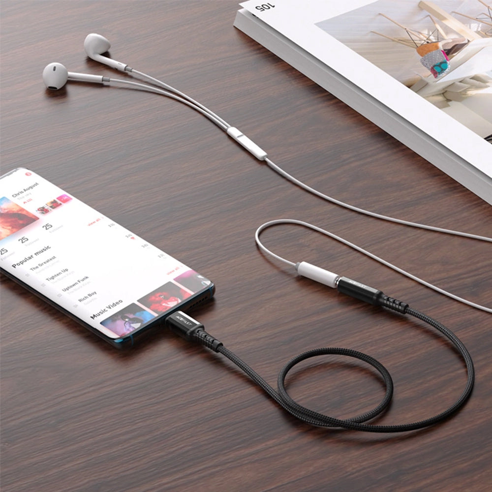 Adaptador de Audio USB-C - 3.5mm Acefast C1-07, Negro