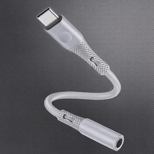 Adaptador de Audio USB-C - 3.5mm Techsuit AC1 SoundFlex, Gris