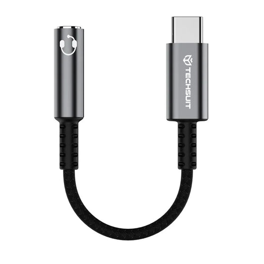 Adaptador de Audio USB-C - 3.5mm Techsuit AC14 SonicPiX, Gris