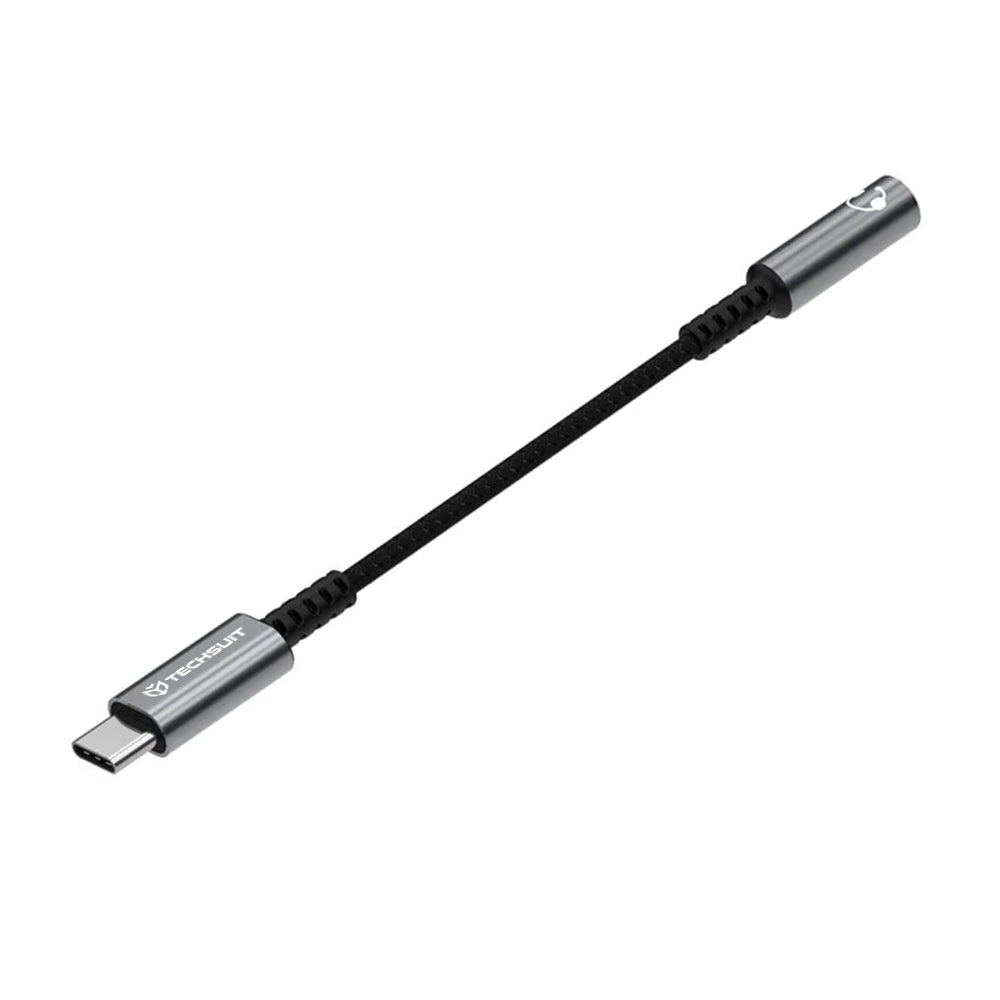 USB-C to 3.5mm Audio Adapter Techsuit AC14 SonicPiX, Gray