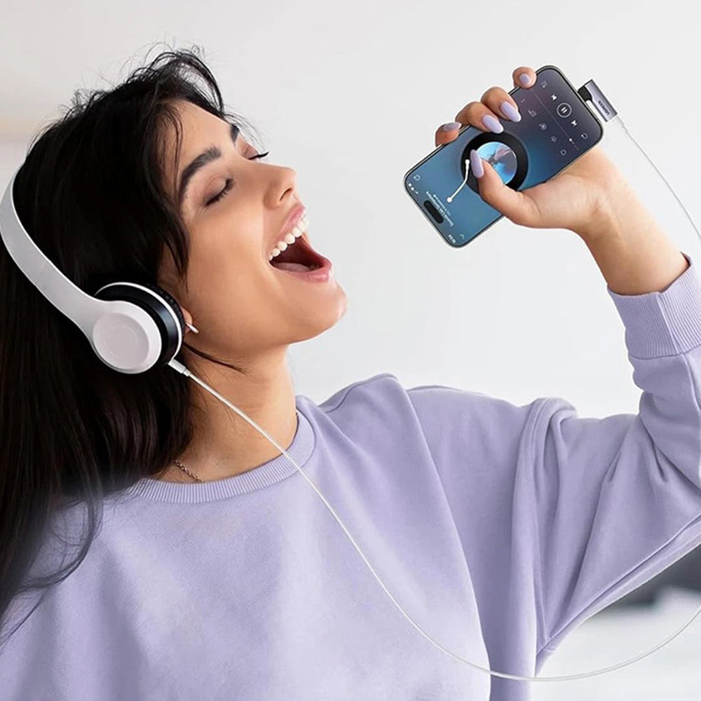 Adaptador de Audio USB-C - 3.5mm UGREEN CM460 (20194) Angulado, Gris