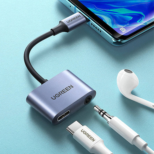 Adaptador de Audio USB-C - 3.5mm / USB-C UGREEN CM231, Gris