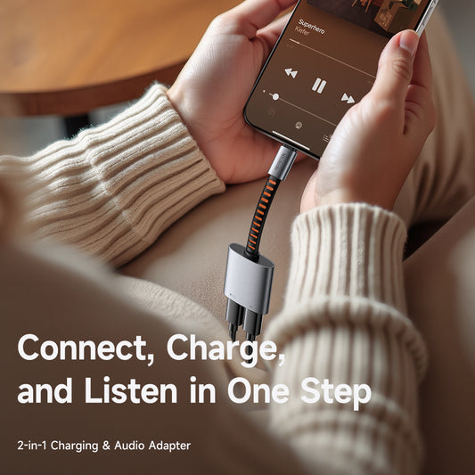 Adaptador de Audio USB-C - USB-C / USB-C McDodo CA-3370, Gris