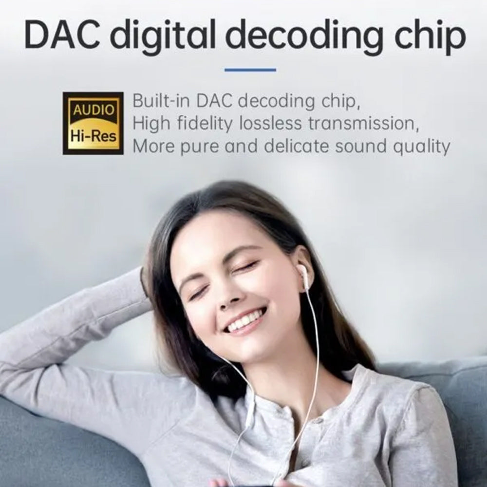 Adaptador de Audio USB-C - USB-C / USB-C McDodo CA-7670, Negro
