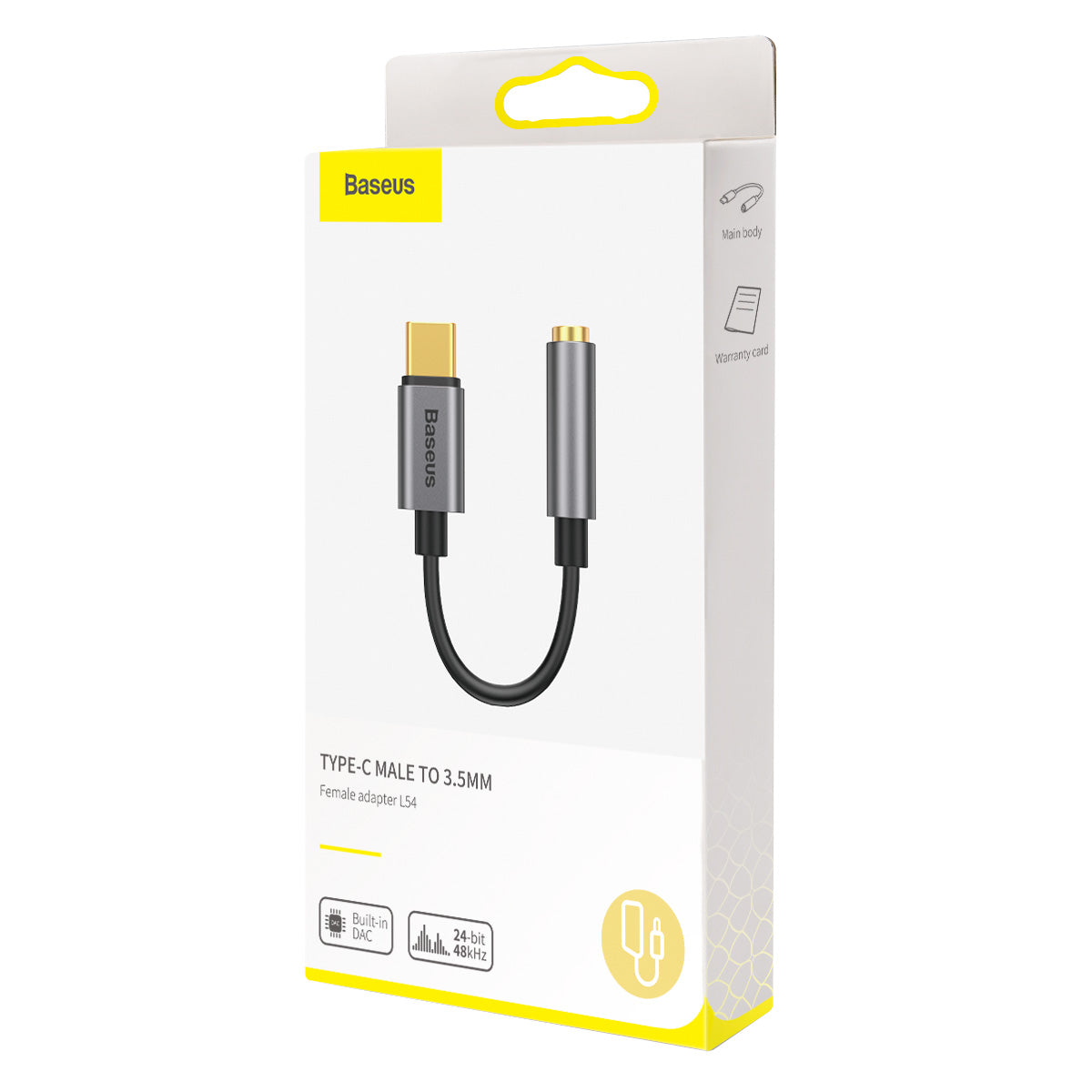 Adaptador de Audio USB-C - 3.5mm Baseus L54, Gris CATL54-0G