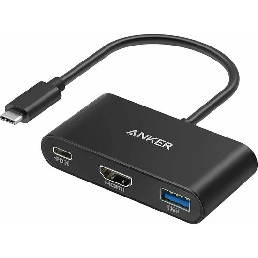 Adaptador de Audio y Video USB-C - USB-C / HDMI / USB-A Anker PowerExpand, Negro A8339HA1