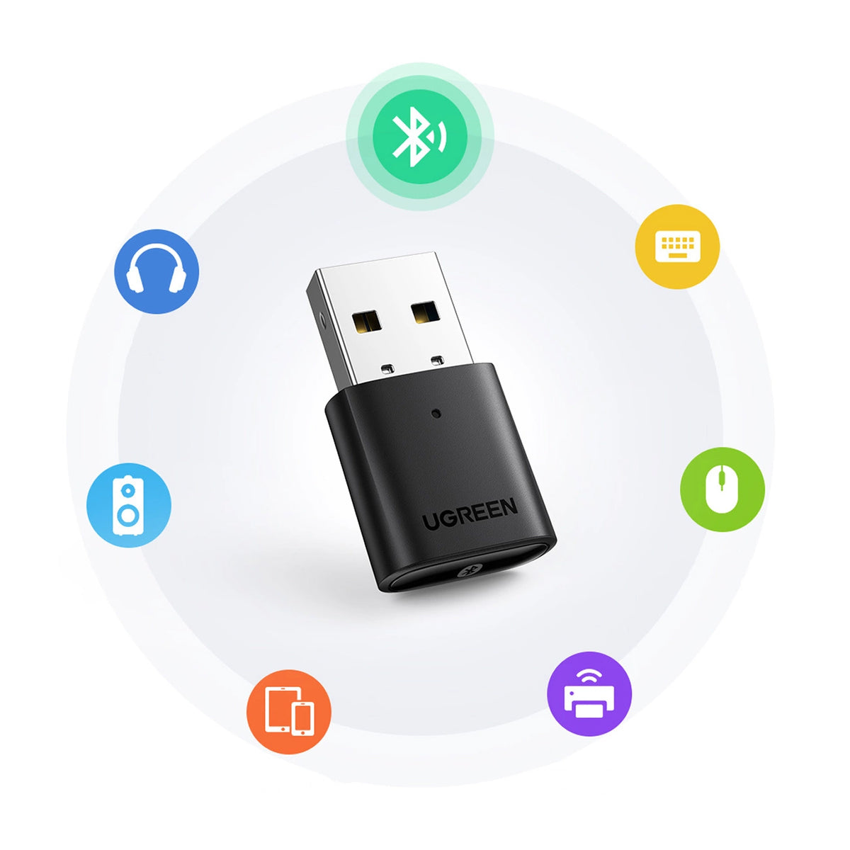 Adaptador Bluetooth USB UGREEN CM390 (80889), Negro