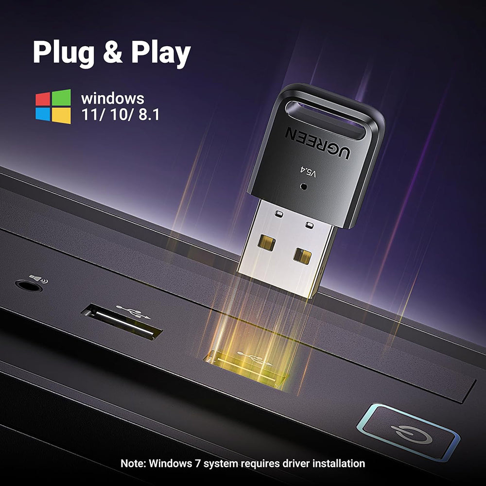 Adaptador Bluetooth USB UGREEN CM748 (35058), Negro