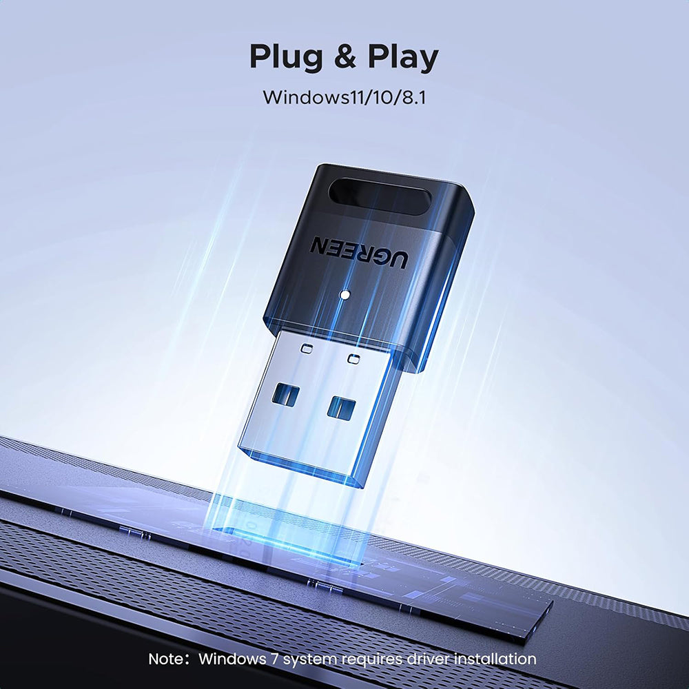 Adaptador Bluetooth USB UGREEN CM748 (45134), Negro