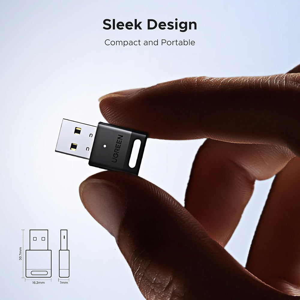 Adaptador Bluetooth USB UGREEN CM748 (45134), Negro