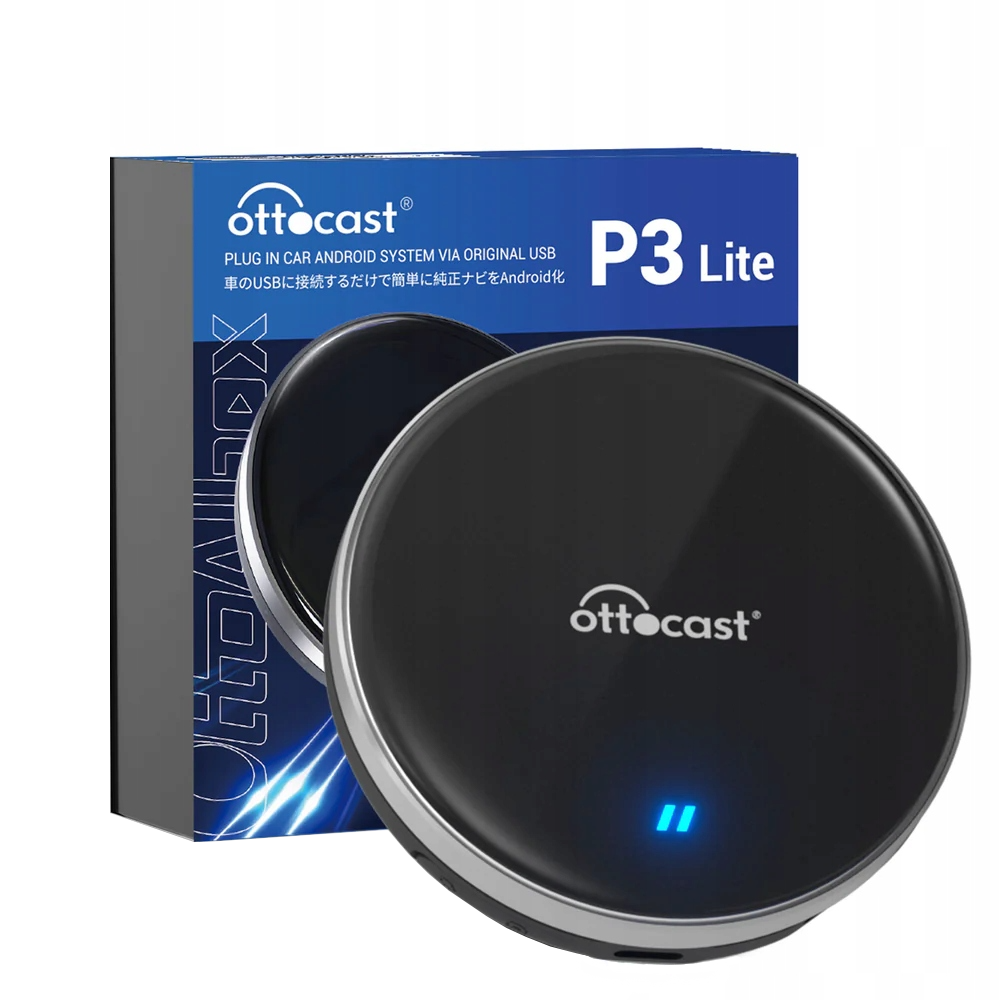 Adaptador Carplay / Android Auto Wireless Ottocast OttoAibox P3 Lite para Apple iPhone / Serie Android