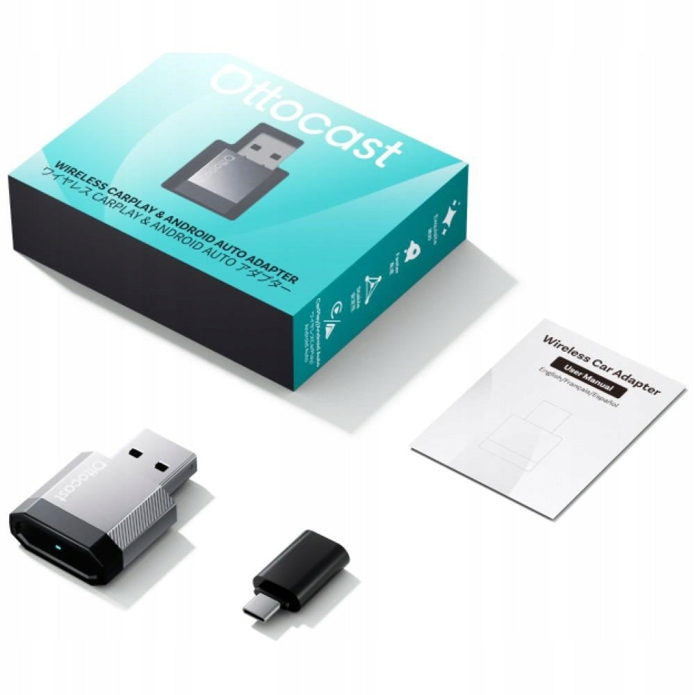 Adaptador Carplay / Android Auto Wireless Ottocast Mini Nova para Apple iPhone / Android Series CA530-T3