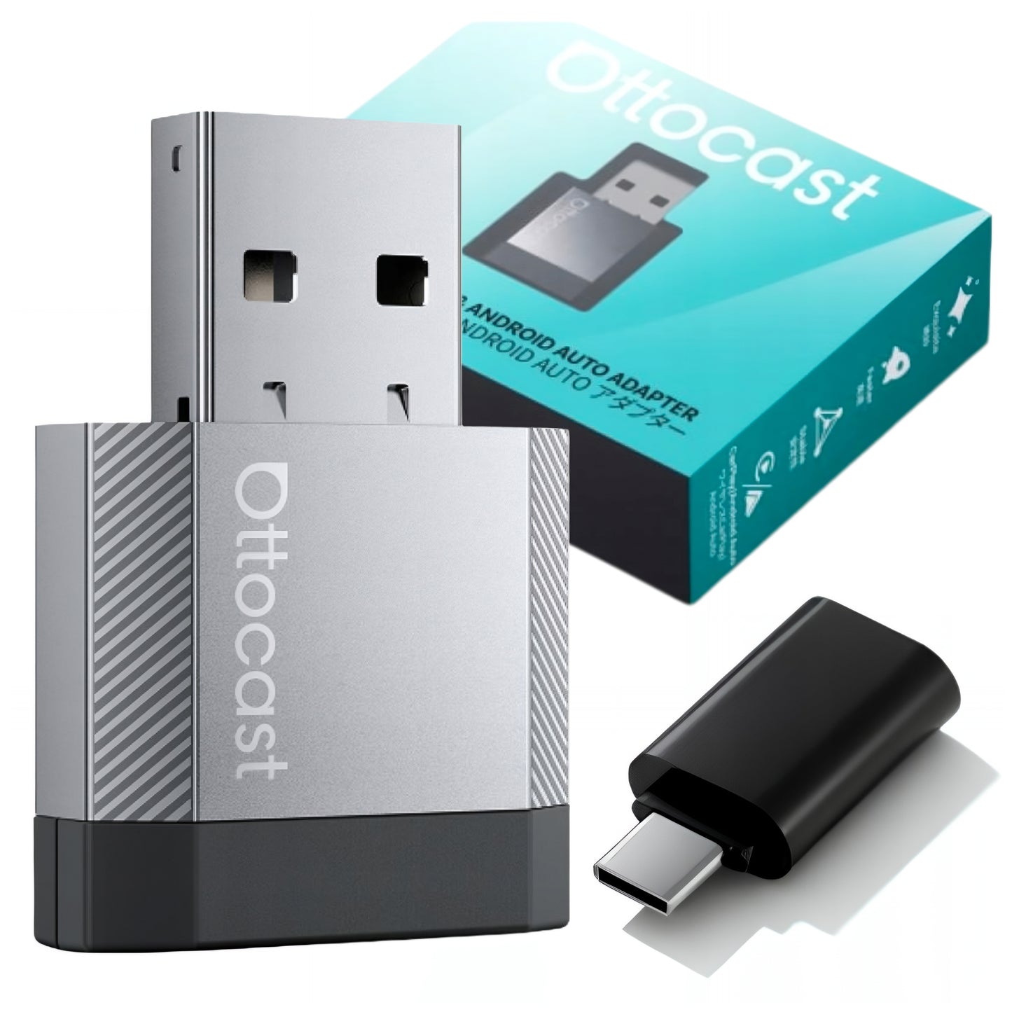 Adaptador Carplay / Android Auto Wireless Ottocast Mini Nova para Apple iPhone / Android Series CA530-T3