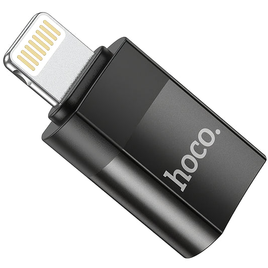 Adaptador de carga y datos USB-C - Lightning HOCO UA17, negro