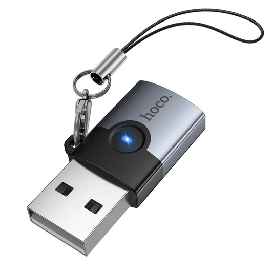 Adaptador de Datos y Carga USB-C - USB-A HOCO UA46B, Gris