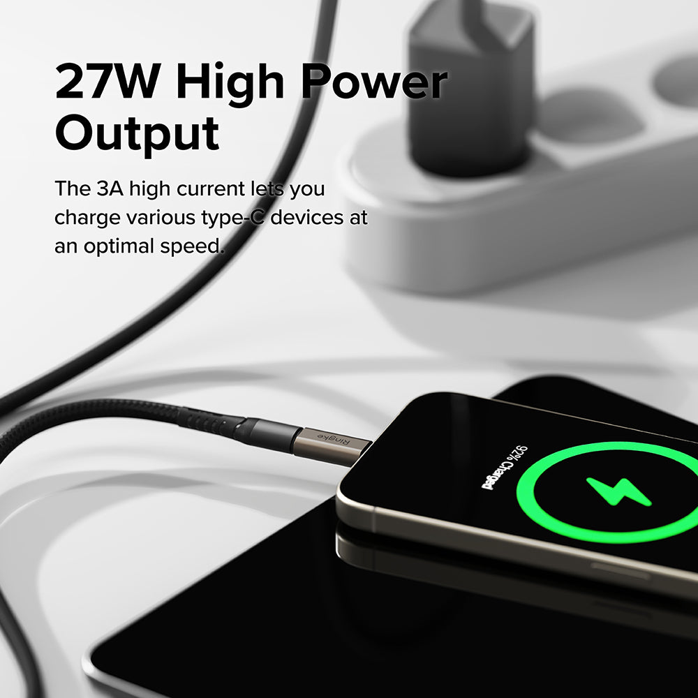 Adaptador de Datos y Carga Lightning - USB-C Ringke, Marrón, Set de 2 piezas