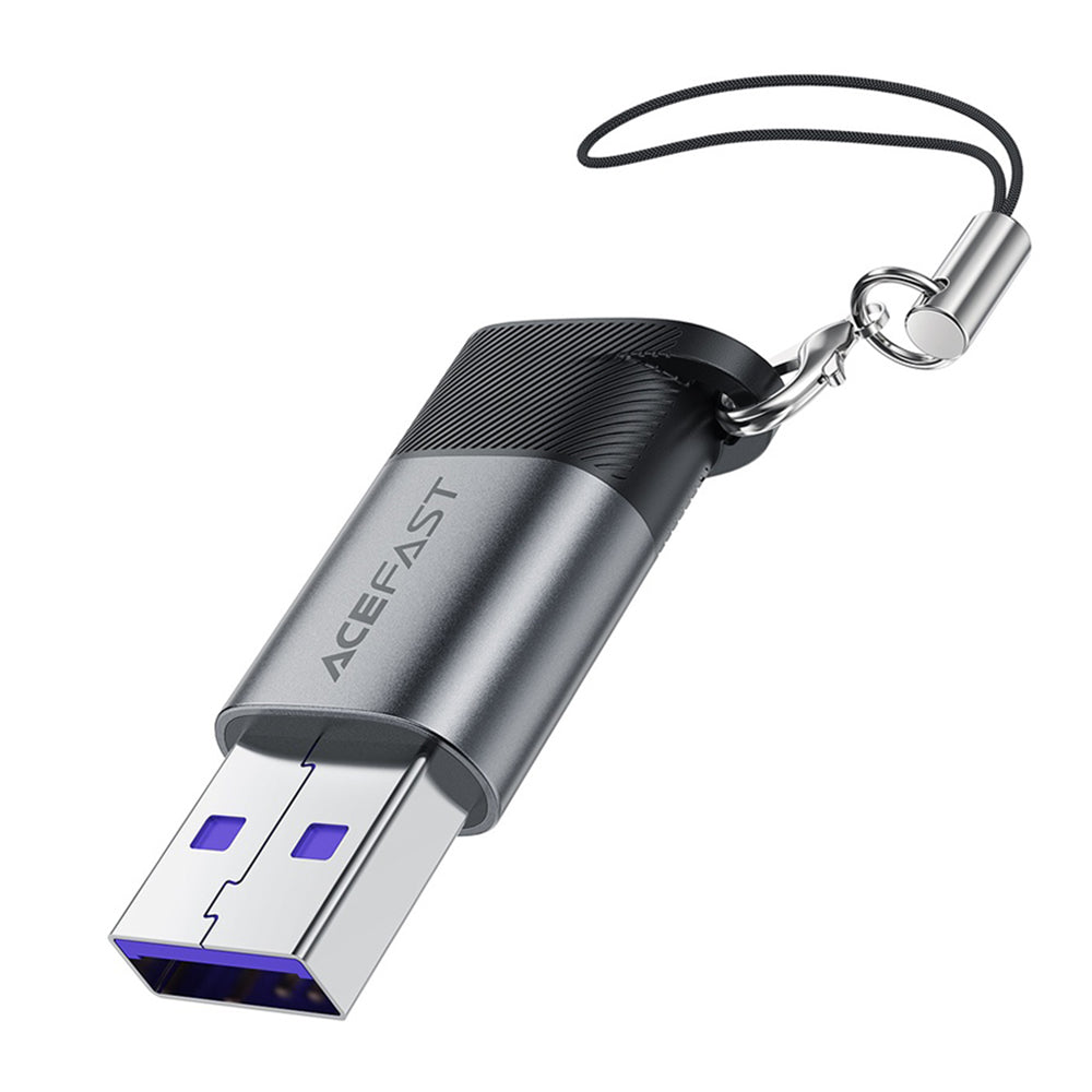 Adaptador de Datos y Carga USB-C - USB-A Acefast J8, Gris