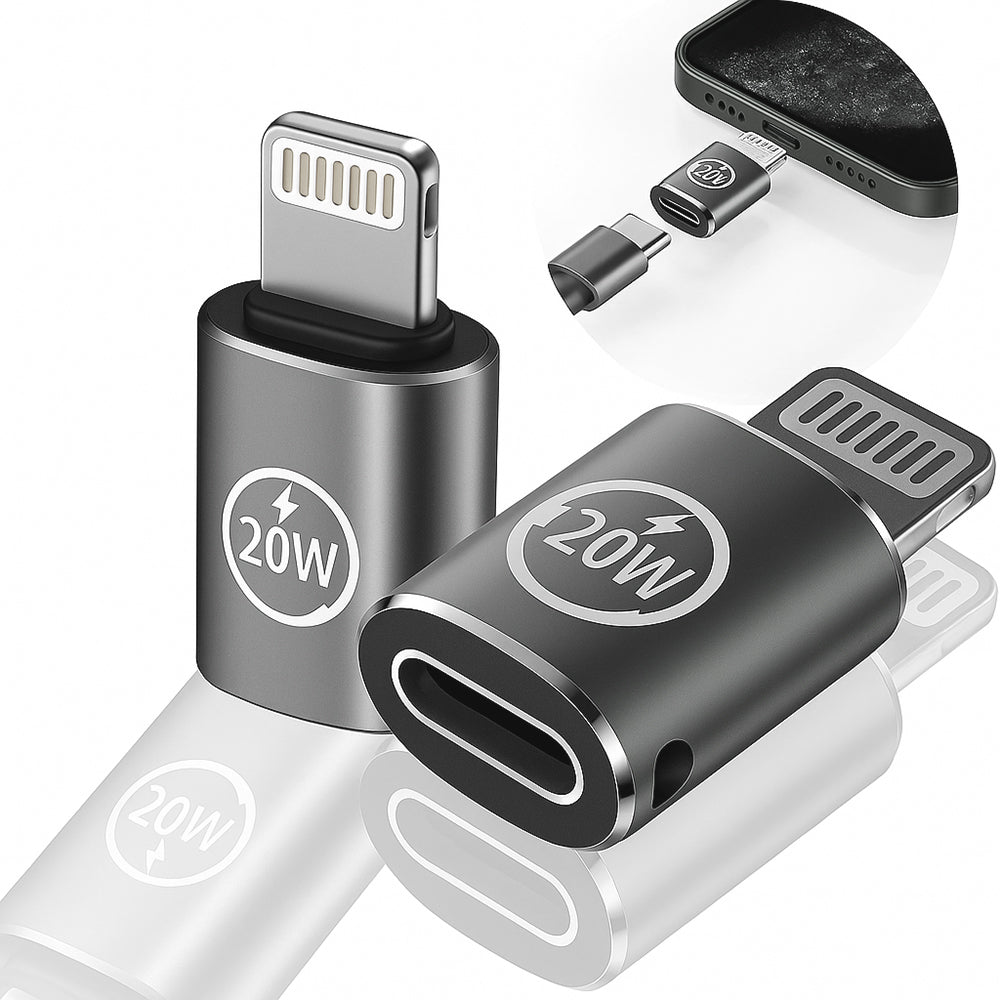Adaptador de Datos y Carga USB-C - Lightning Techsuit A11 TitanCoreX, Gris