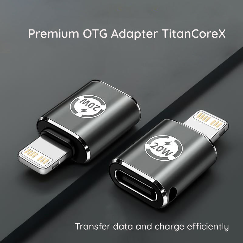 Adaptador de Datos y Carga USB-C - Lightning Techsuit A11 TitanCoreX, Gris