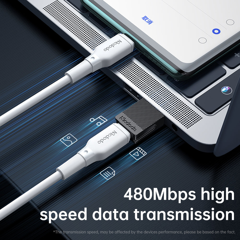 Adaptador de Datos y Carga USB-C - USB-A McDodo OT-6970, Negro