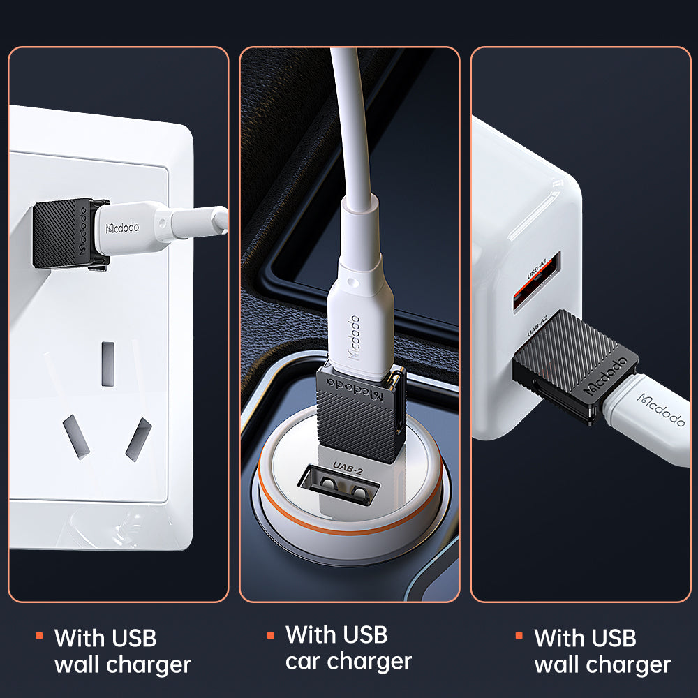Adaptador de Datos y Carga USB-C - USB-A McDodo OT-6970, Negro