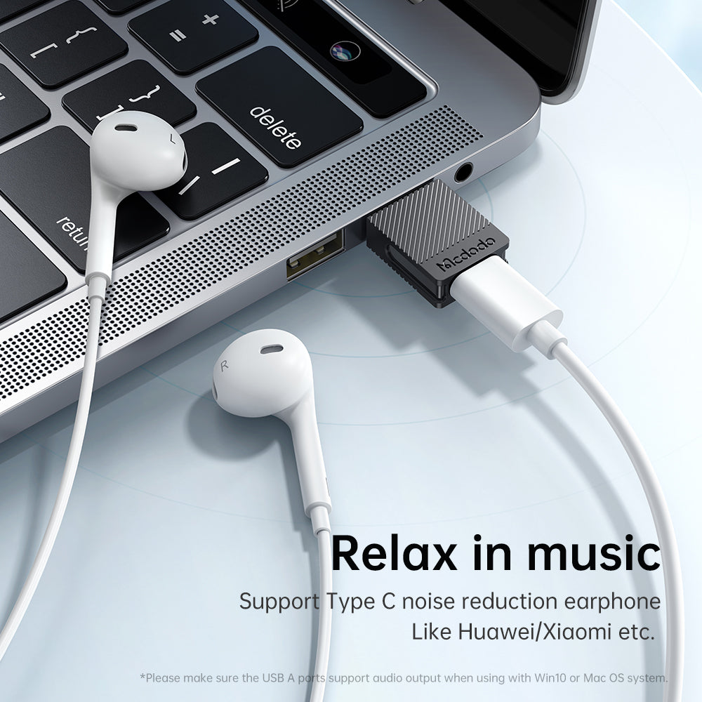 Adaptador de Datos y Carga USB-C - USB-A McDodo OT-6970, Negro
