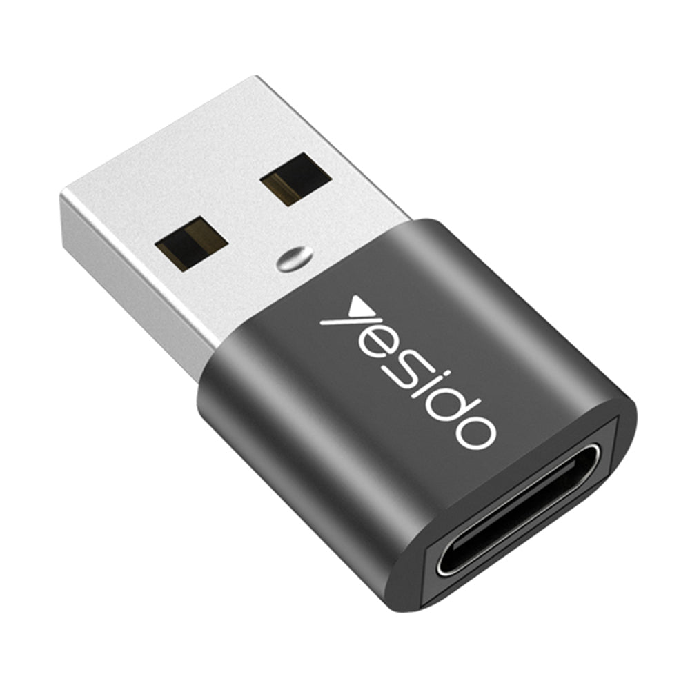 Adaptador de Datos y Carga USB-C - USB-A Yesido GS09, Negro