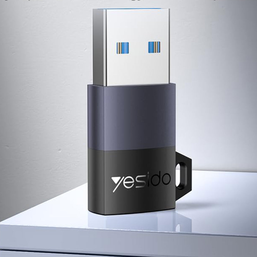Adaptador de Datos y Carga USB-C - USB-A Yesido GS34, Gris