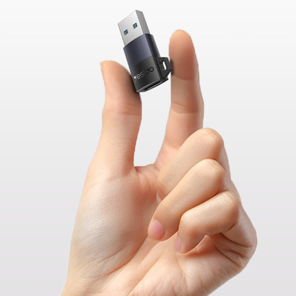 Adaptador de Datos y Carga USB-C - USB-A Yesido GS34, Gris