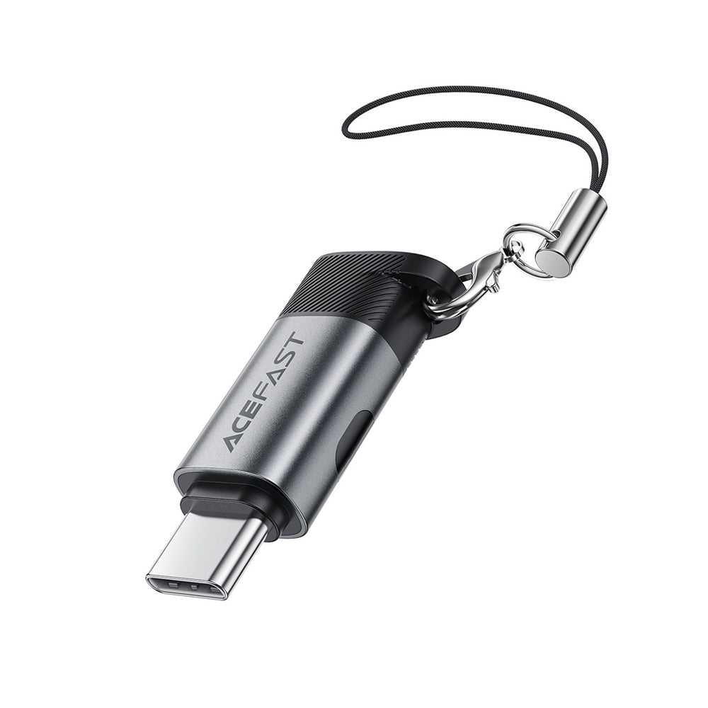 USB-C Data and Charging Adapter - USB-C Acefast J9 Display, Gray