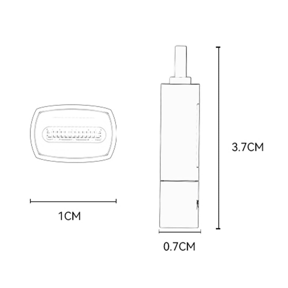 Adaptador de Datos y Carga USB-C - USB-C Yesido GS24 Display, Gris
