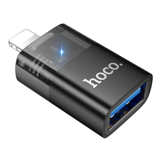 Adaptador OTG Lightning - USB-A HOCO UA36, Negro