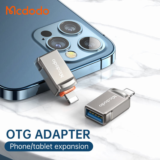 Adaptador OTG Lightning - USB-A McDodo OT-8600, Gris