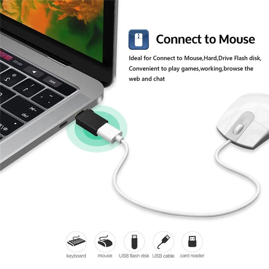 Adaptador OTG microUSB / USB-C - USB-A Techsuit A13 DuoVoltX, Gris, Set 2 piezas