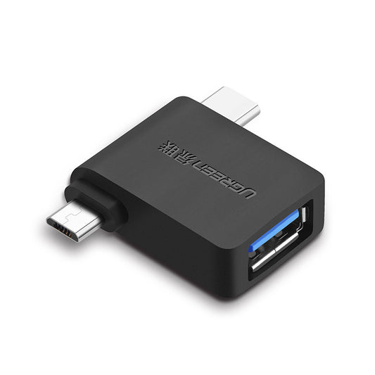 OTG microUSB / USB-C - USB-A UGREEN U30453, Negro