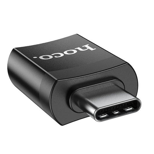 HOCO UA17 Adaptador OTG de USB-C a USB-A, negro