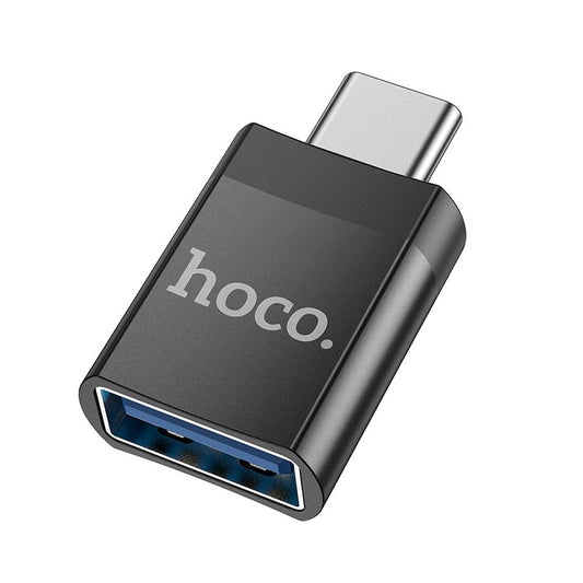 HOCO UA17 Adaptador OTG de USB-C a USB-A, negro