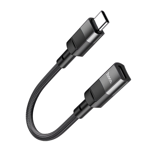 HOCO U107 Adaptador de carga y datos Lightning - USB-C HOCO U107, 0,1 m, negro